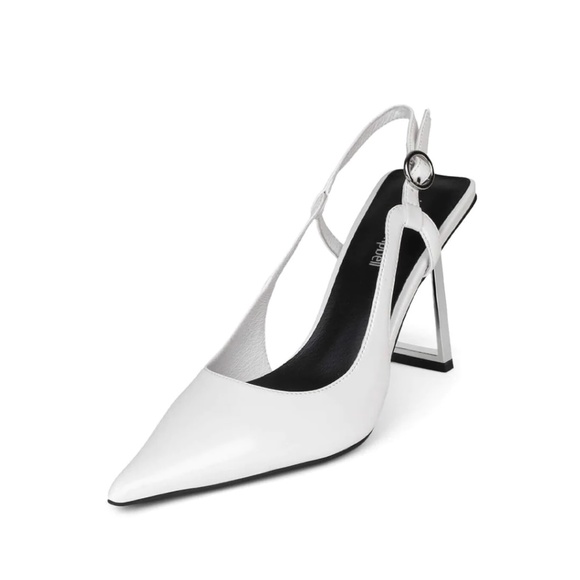 Jeffrey Campbell CREATIVE - white slingback pump with sculpted heel - Picture 1 of 8